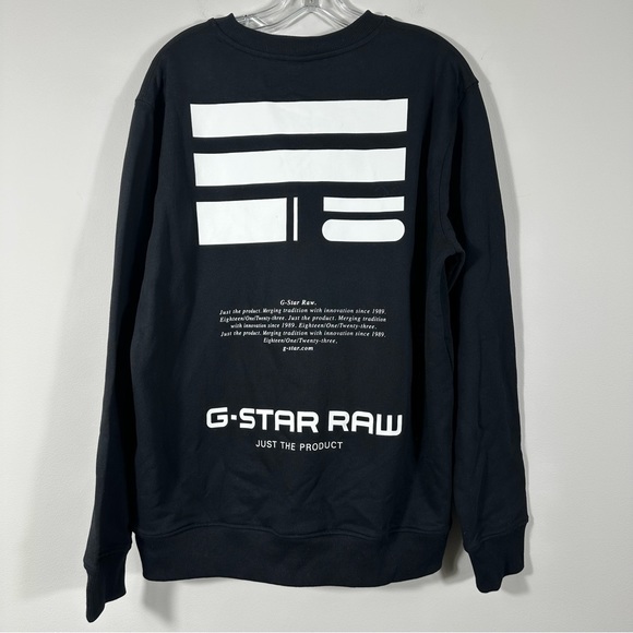 NWT G-Star Raw Mens The Raw Definition Black Cotton knit Sweater Size Large - Picture 5 of 14
